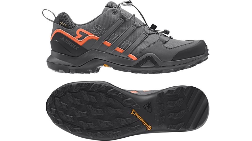 Adidas Terrex Swift R2 GTX Hiking Shoe - Men's, Gray Five/Gray Five/Hi-Res Orange, 9, AC7968-9
