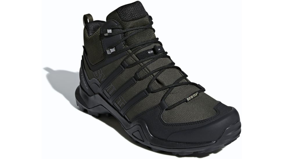 Adidas Terrex Swift R2 Mid GTX Hiking Shoes - Men's, Night Cargo/Black/Base Green, 11, AC7772-11