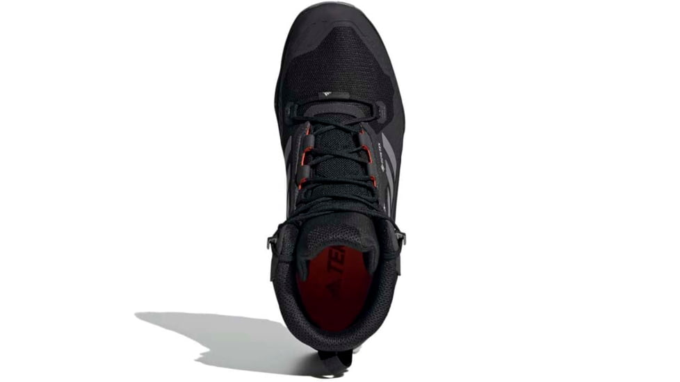 Adidas Terrex Swift R3 Mid GTX Hiking Shoes - Men's, Core Black/Grey Three/Solar Red, 10.5, FW2762-10.5