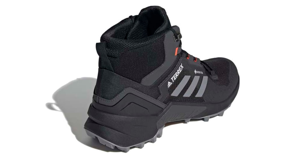 Adidas Terrex Swift R3 Mid GTX Hiking Shoes - Men's, Core Black/Grey Three/Solar Red, 10.5, FW2762-10.5