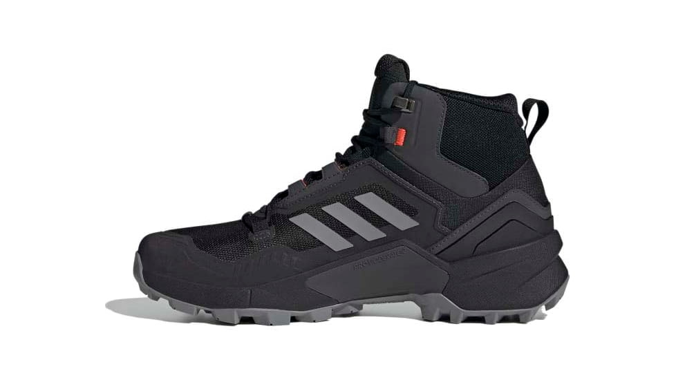 Adidas Terrex Swift R3 Mid GTX Hiking Shoes - Men's, Core Black/Grey Three/Solar Red, 10.5, FW2762-10.5