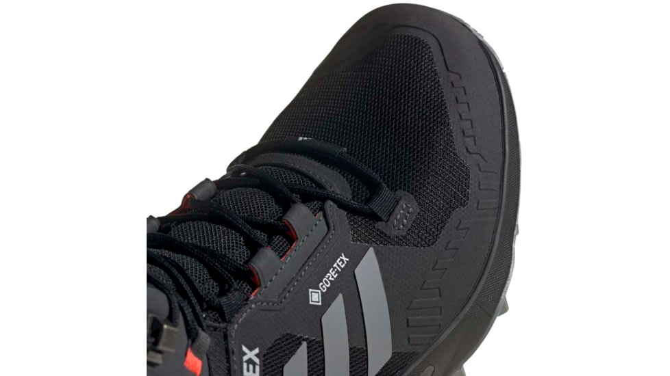 Adidas Terrex Swift R3 Mid GTX Hiking Shoes - Men's, Core Black/Grey Three/Solar Red, 10.5, FW2762-10.5