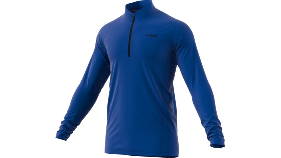 Adidas Terrex Tracerocker 1/2 Zip Jacket - Men's, Blue Beauty, DQ1503-DEMO