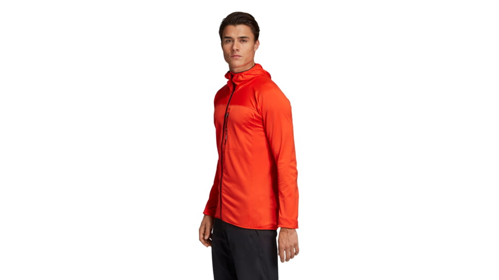 Adidas Terrex Tracerocker Hooded Fleece Jacket - Men's, Active Orange, Large, DT4115-L-820