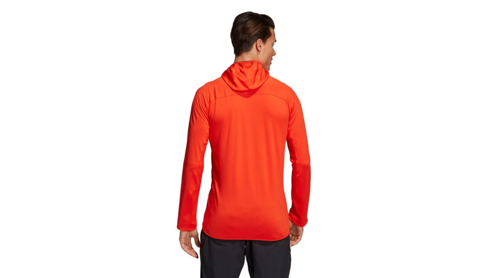 Adidas Terrex Tracerocker Hooded Fleece Jacket - Men's, Active Orange, Large, DT4115-L-820