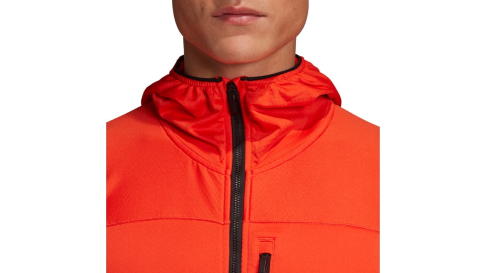 Adidas Terrex Tracerocker Hooded Fleece Jacket - Men's, Active Orange, Large, DT4115-L-820