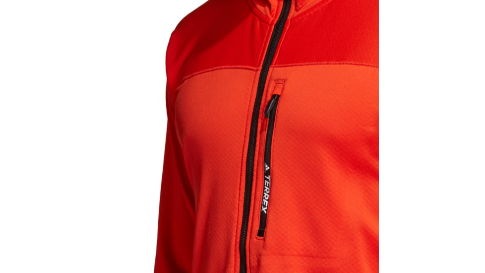 Adidas Terrex Tracerocker Hooded Fleece Jacket - Men's, Active Orange, Large, DT4115-L-820