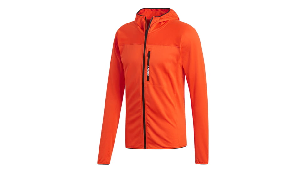 Adidas Terrex Tracerocker Hooded Fleece Jacket - Men's, Active Orange, Large, DT4115-L-820