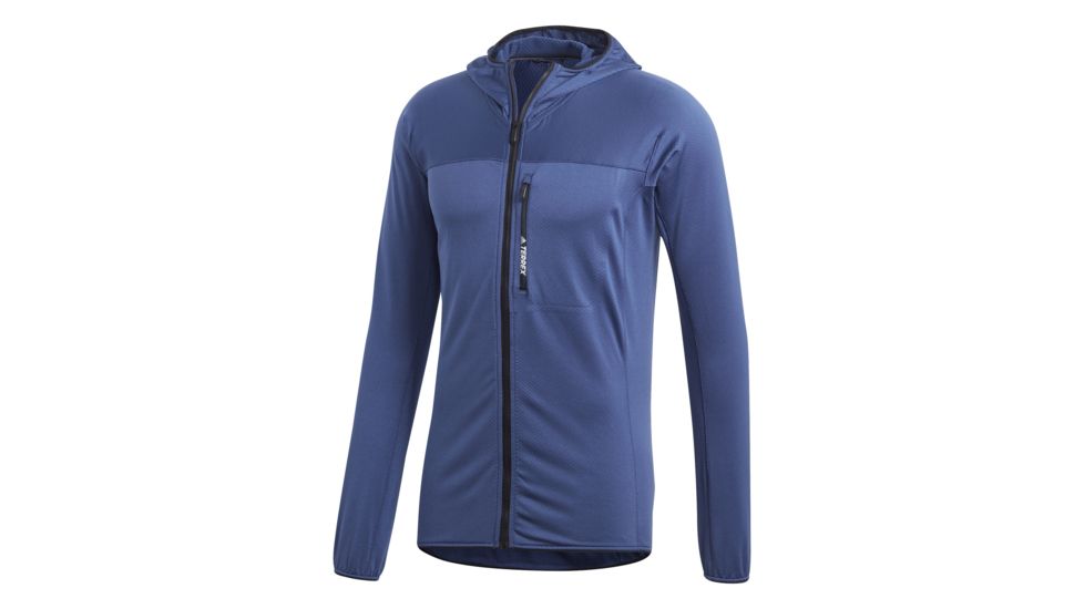 Adidas Terrex Tracerocker Men's Hooded Fleece Jacket, Noble Indigo, 2XL, CW0794-2XL