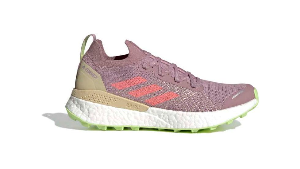Adidas Terrex Two Ultra Primeblue Trail Running Shoes - Womens, Magic Mauve/Acid Red/Pulse Lime, 8.5, H03210-8.5