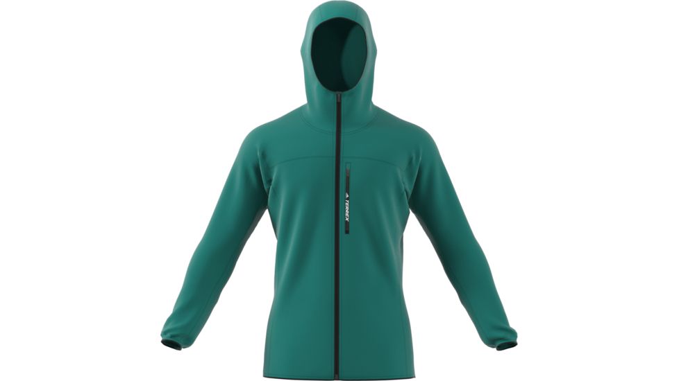 Adidas Terrex Tracerocker Hooded Fleece Jacket - Men's, Active Green, DT4114-DEMO