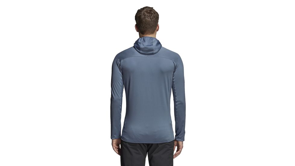 Adidas Terrex Tracerocker Hooded Fleece Jacket - Men's, Raw Steel, Small, CY8716-S