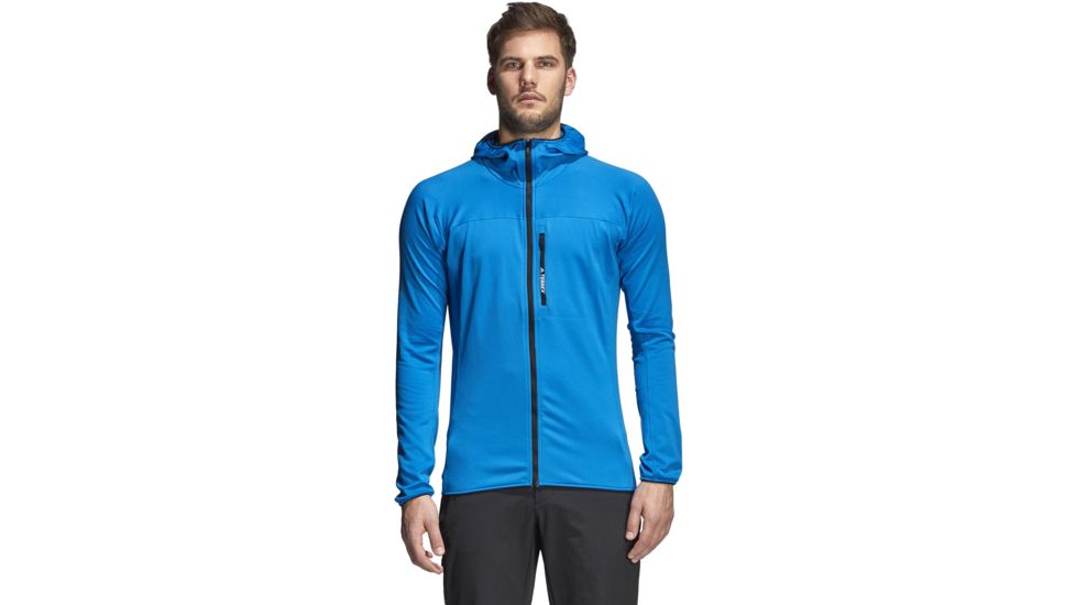 Adidas Terrex Tracerocker Hooded Fleece Jacket - Men's, Shock Blue, Small, CY8715-S-420