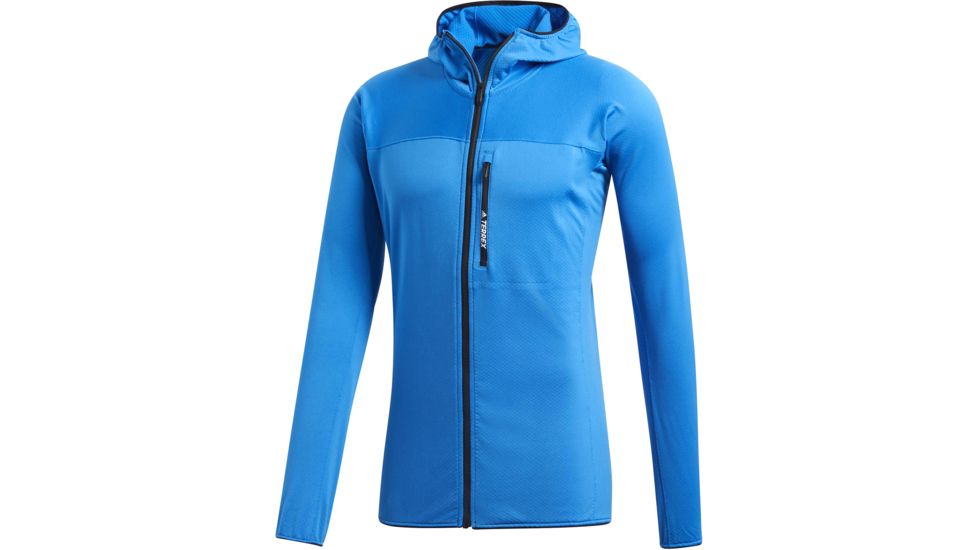 Adidas Terrex Tracerocker Hooded Fleece Jacket - Men's, Shock Blue, Small, CY8715-S-420