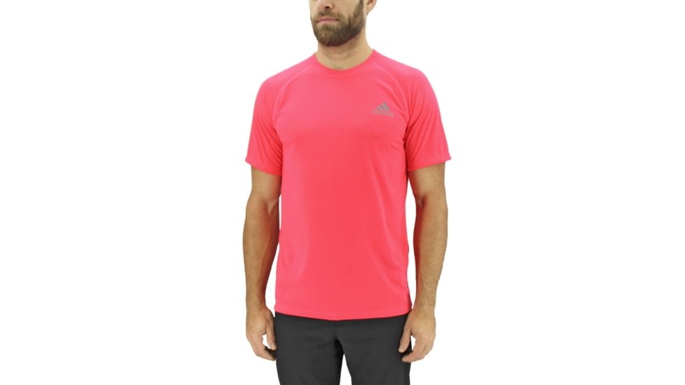 Ultimate Short Sleeve Tee - Mens-Shock Red/DGH Solid Grey-Small