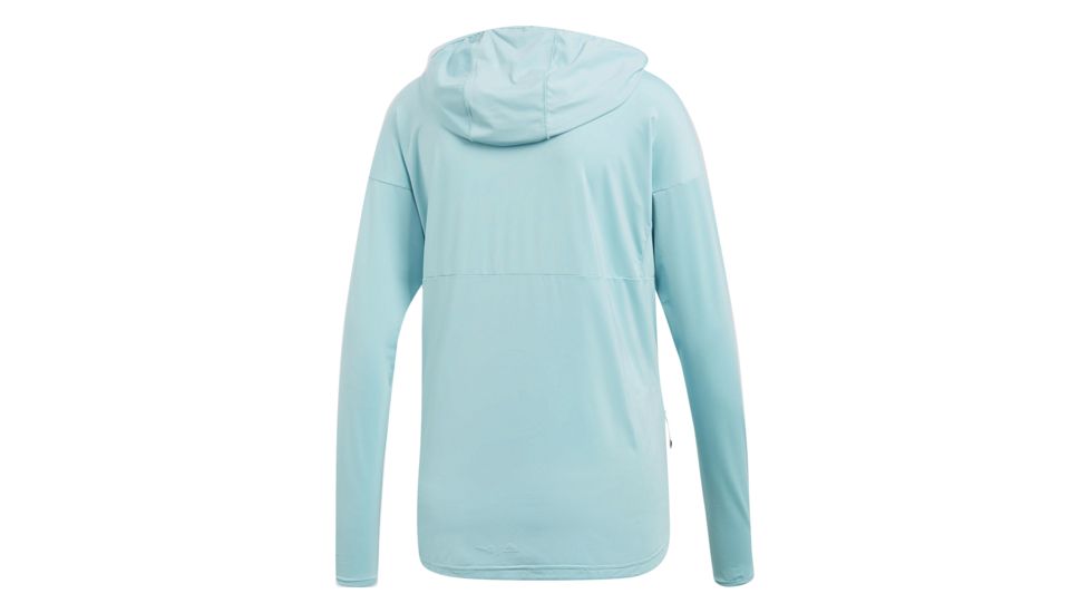 Adidas Terrex Voyager Parley Women's Hoodie, Blue Spirit, Large, CG2452-L