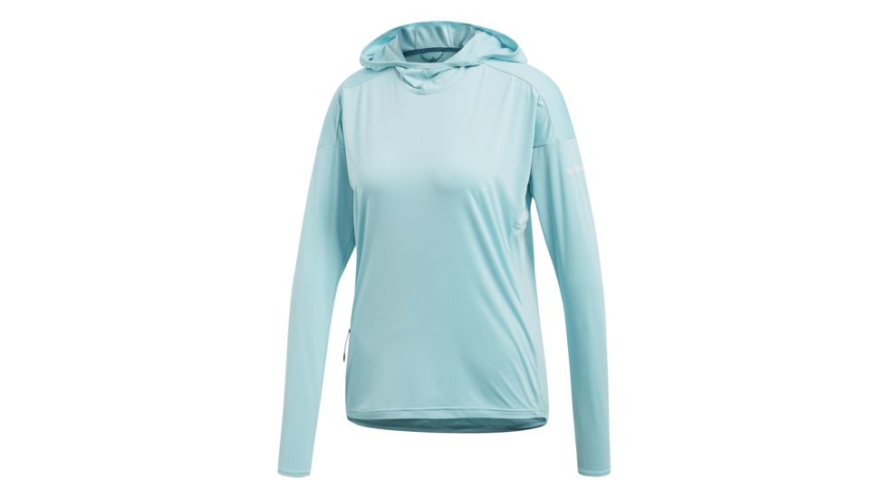 Adidas Terrex Voyager Parley Women's Hoodie, Blue Spirit, Large, CG2452-L