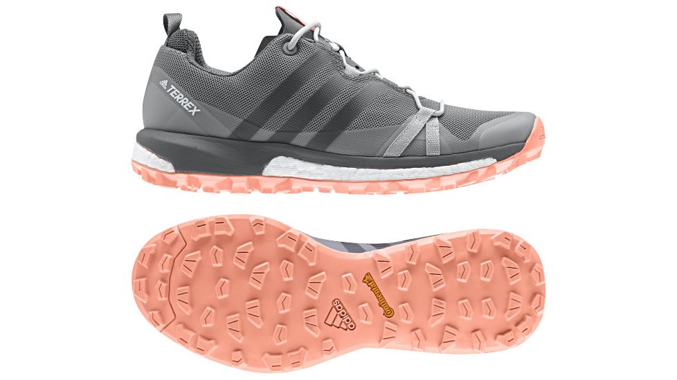 Adidas Terrex Women's Terrex Agravic Trailrunning Shoes, Grey Three/Grey Four/Chalk Coral, 8.5 US, CQ1732-8.5