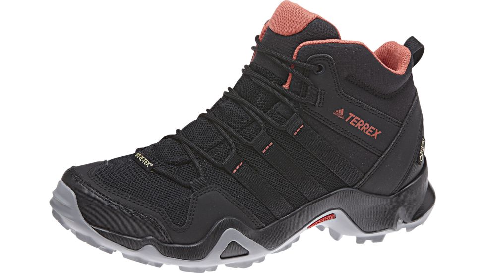 Adidas Terrex Women's Terrex AX2R Mid GTX Hiking Shoes, Black/Black/Trace Scarlet, 8 US, CM7661-8