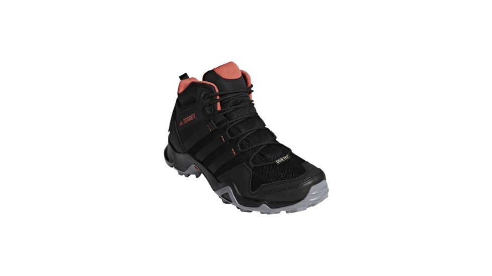 Adidas Terrex Women's Terrex AX2R Mid GTX Hiking Shoes, Black/Black/Trace Scarlet, 5 US, CM7661-5