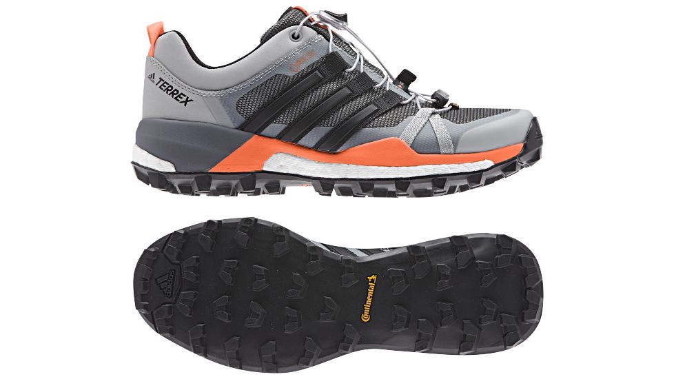 Adidas Terrex Women's Terrex Skychaser GTX Trailrunning Shoes, Grey Two/Black/Hi-Res Orange, 5 US, CQ1745-5