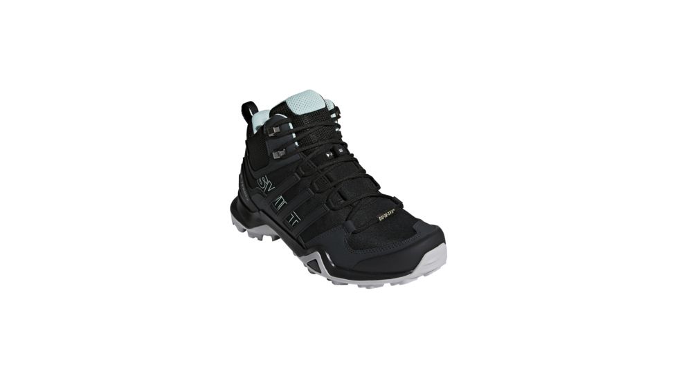 Adidas Terrex Women's Terrex Swift R2 Mid GTX Hiking Shoes, Black/Black/Ash Green, 7.5 US, CM7651-7.5