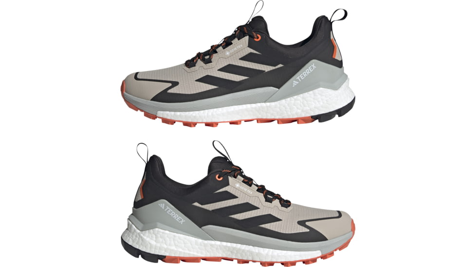 Adidas Terrex 2.0 Free Hiker Low GORE-TEX Hiking Shoes - Mens, Wonder Beige/Core Black/Semi Impact Orange, 11 US, IG5459-11