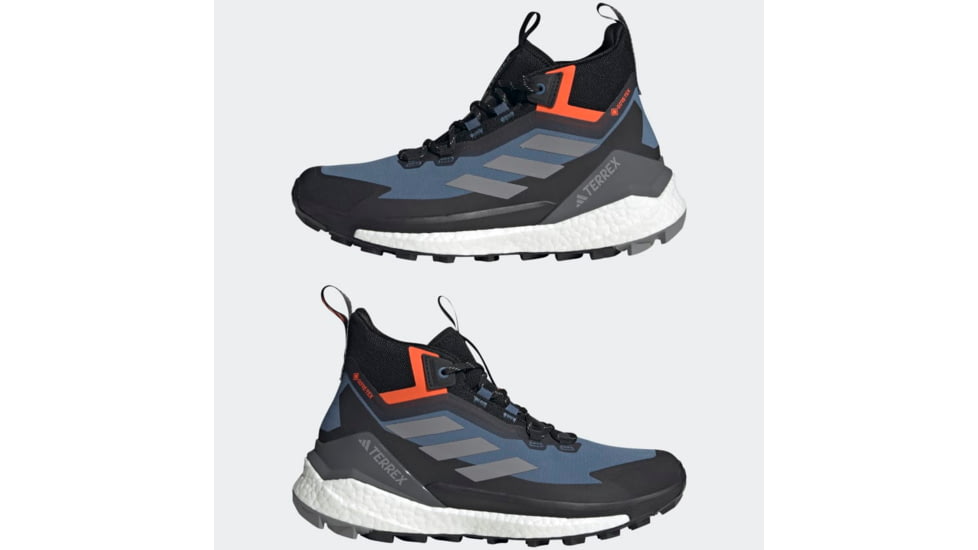 Adidas Terrex Free Hiker GORE-TEX Hiking Shoes 2.0 - Mens, Wonder Steel/Grey Three/Impact Orange, 11US, HQ8382-11