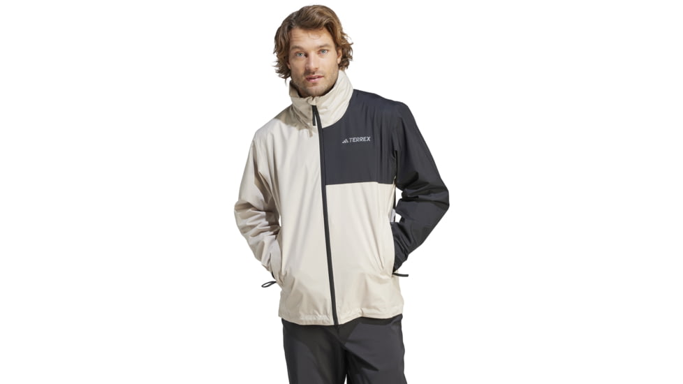 Adidas Terrex Multi Rain Rdy Two-Layer Rain Jacket - Mens, Wonder Beige/Black, Medium, IP3837-M