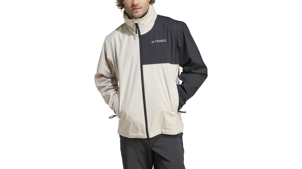 Adidas Terrex Multi Rain Rdy Two-Layer Rain Jacket - Mens, Wonder Beige/Black, Medium, IP3837-M