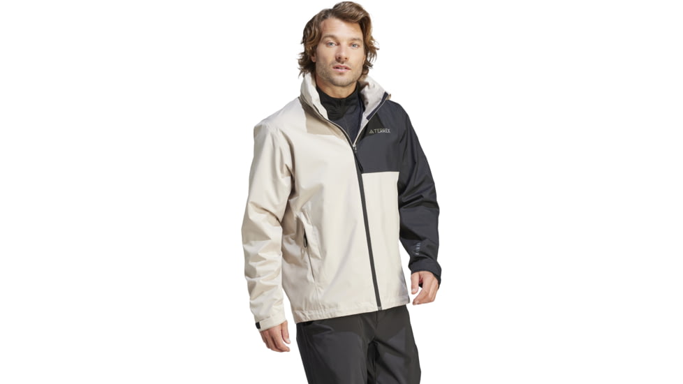 Adidas Terrex Multi Rain Rdy Two-Layer Rain Jacket - Mens, Wonder Beige/Black, Medium, IP3837-M
