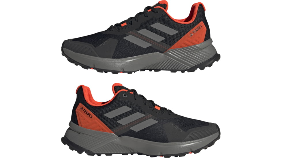 Adidas Terrex Soulstride Trail Running Shoes - Mens, Core Black/Grey Four/Solar Red, 6 US, IF5010-6