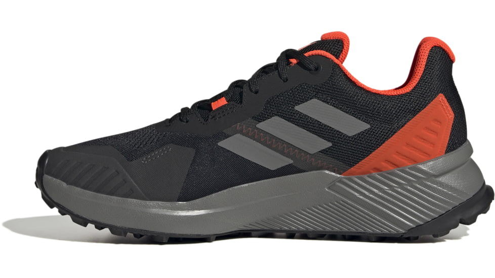 Adidas Terrex Soulstride Trail Running Shoes - Mens, Core Black/Grey Four/Solar Red, 6 US, IF5010-6