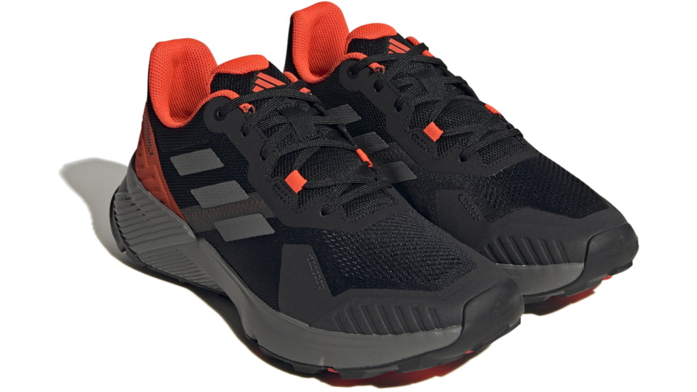 Adidas Terrex Soulstride Trail Running Shoes - Mens, Core Black/Grey Four/Solar Red, 6 US, IF5010-6