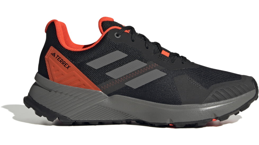 Adidas Terrex Soulstride Trail Running Shoes - Mens, Core Black/Grey Four/Solar Red, 6 US, IF5010-6