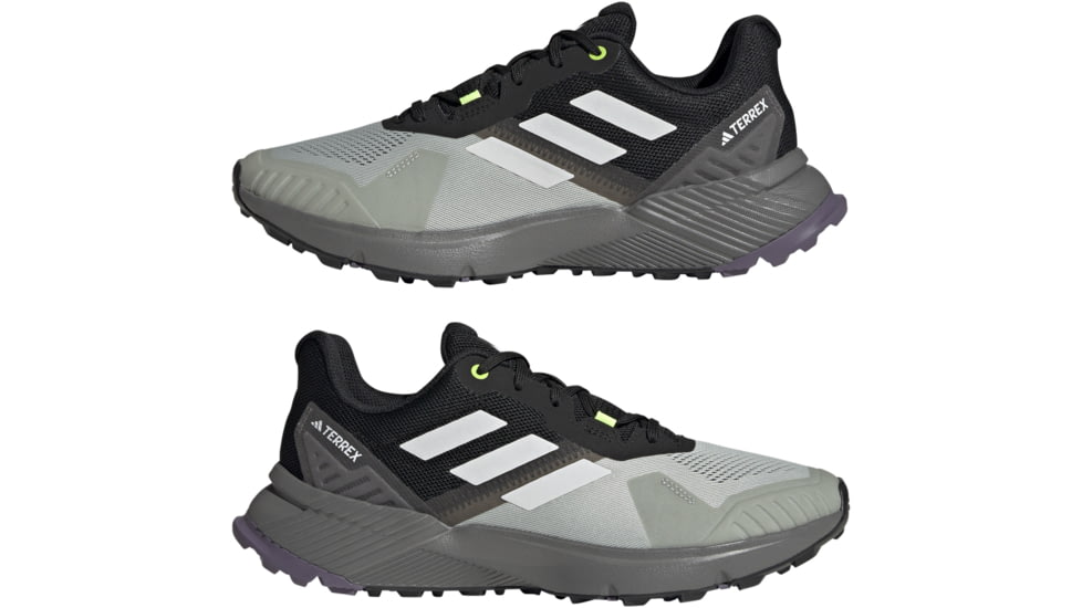 Adidas Terrex Soulstride Trail Running Shoes - Mens, Wonder Silver/Crystal White/Lucid Lemon, 11.5 US, IF5013-11.5