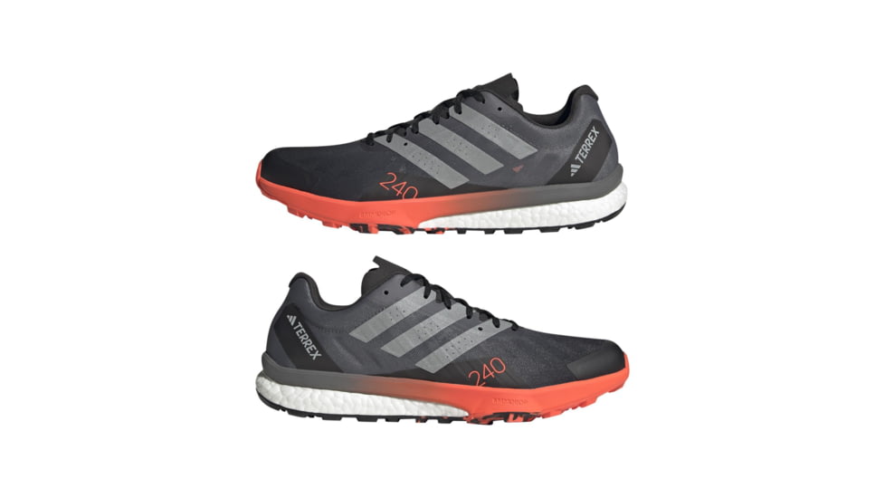 Adidas Terrex Speed Ultra Trail Running Shoes - Mens, Black/Matte Silver/Solar Red, 13US, HR1119-13