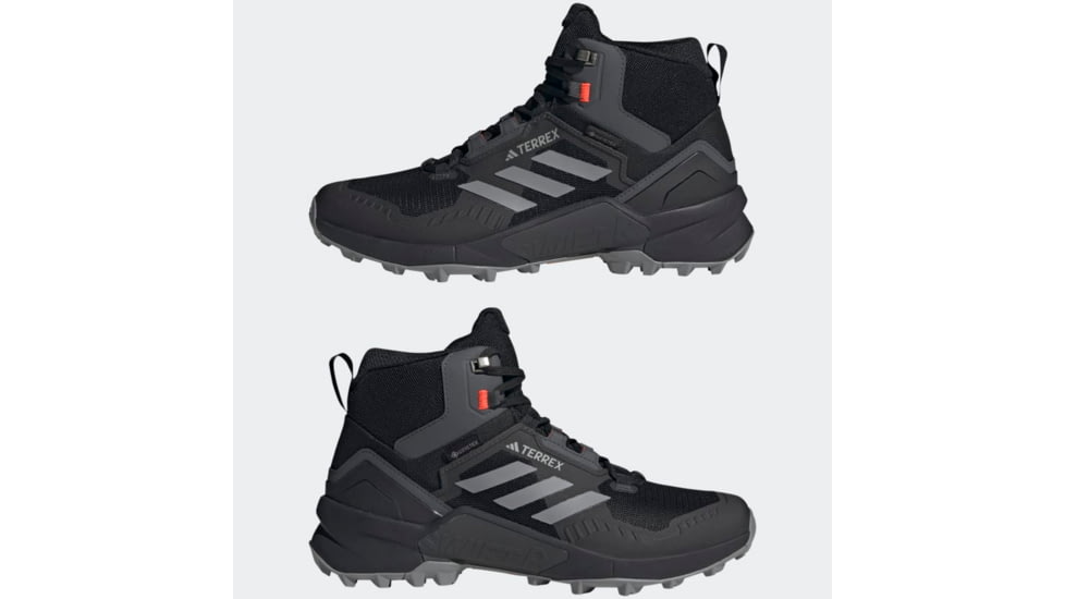 Adidas Terrex Swift R3 Mid GORE-TEX Hiking Shoes - Mens, Black/Grey Three/Solar Red, 12US, HR1308-12