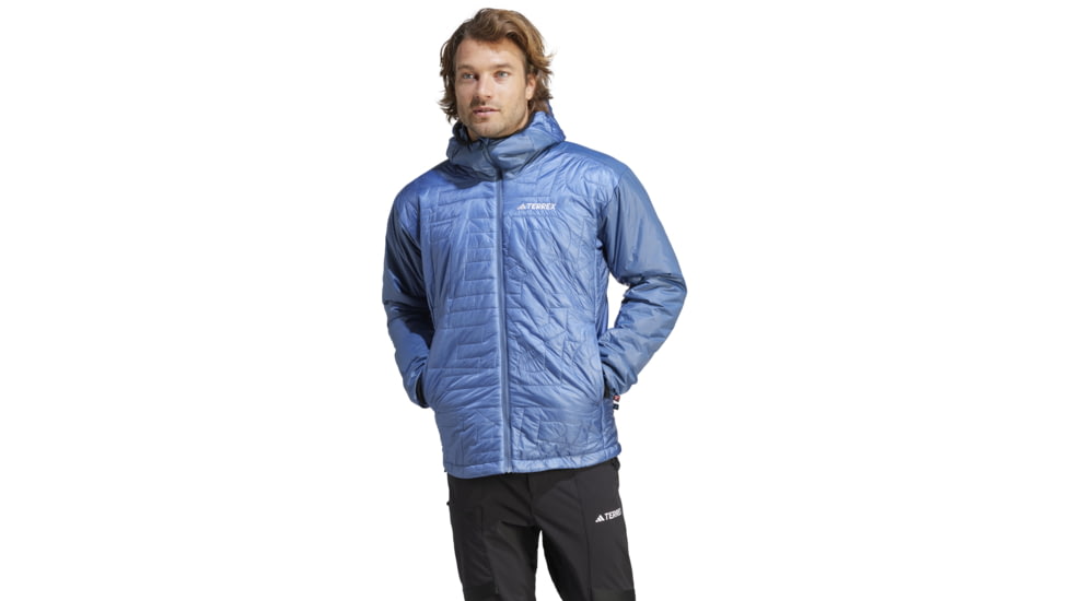 Adidas Terrex Xperior Varilite PrimaLoft Hooded Jacket - Mens, Wonder Steel, Small, IB4232-S