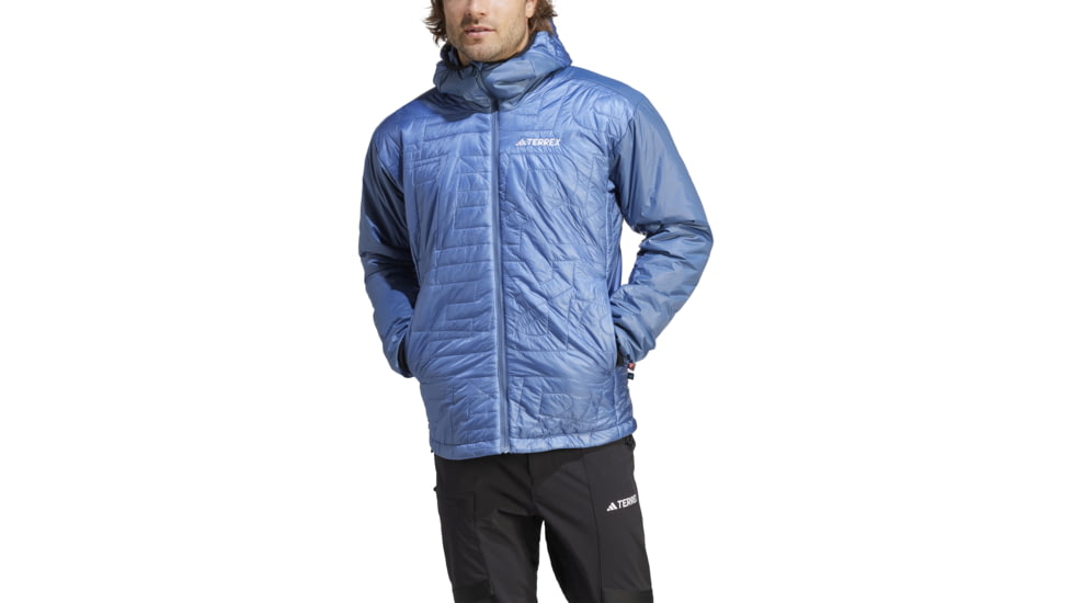 Adidas Terrex Xperior Varilite PrimaLoft Hooded Jacket - Mens, Wonder Steel, Small, IB4232-S
