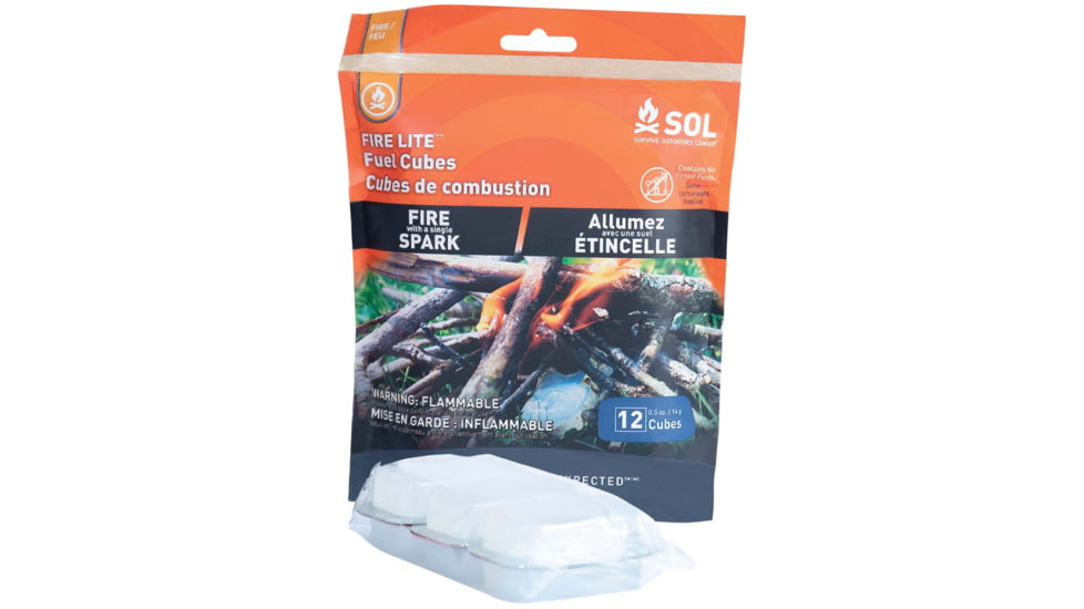 Adventure Medical Kits Survive Outdoors Longer SOL Fire Lite, 4 Packs of 12 Cubes, 6.88oz, 01401239