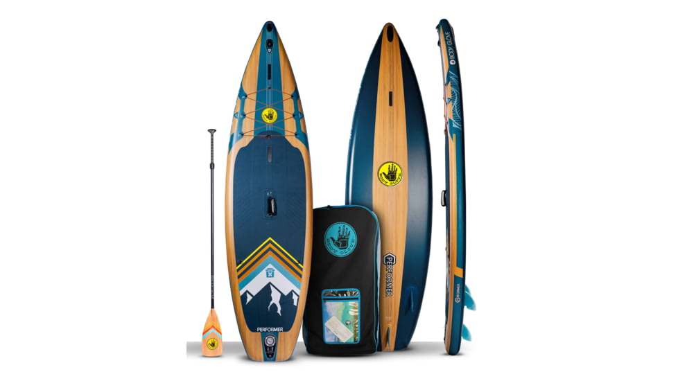 Aquapac 2022 Performer 11 Inflatable Paddle Board - Blue/Wood 1F140B48, 11 ft, Blue/Wood, ISUPPERF20U-499-11/FT
