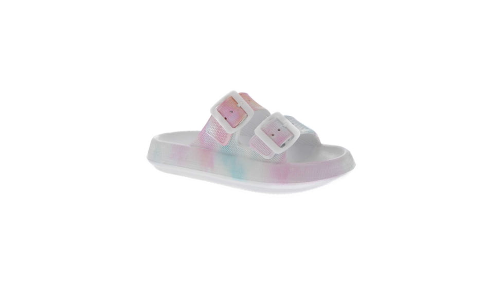 Aquapac Kids Dual Buckle Slide - White/Tie Dye 7D5D17A5, 13, White/Tie Dye, DBUCKSLD23MS-PNKTDYWHT-13