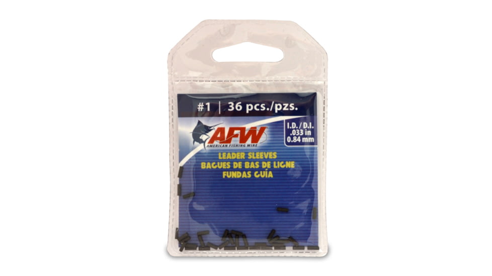 AFW Single Barrel Sleeves Size #1, .033 in / .84 mm ID, .187 in / 4.75 mm length, Black, 36 pc, J01B-A