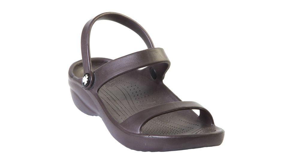 DAWGS Womens 3-Strap Sandals, Dark Brown, 6