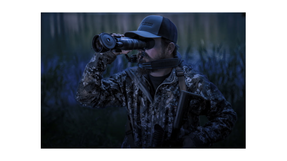 AGM Global Vision FoxBat-5 NL3 Night Vision Bi-Ocular W/Sioux850 Long-Range Infrared Illuminator, 5x, Gen 2 Plus, Level 3, Black, 10.3 5.5 3.1, 13FXB522103031