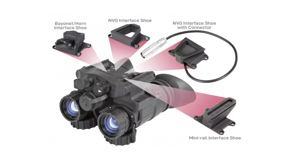 AGM Global Vision NVG-40 1x27mm NL1 Dual Tube Night Vision Goggle/Binocular Gen 2 Plus, Green Phosphor, Level 1, Black, 4.5 4.6 2.9, 14NV4122483011