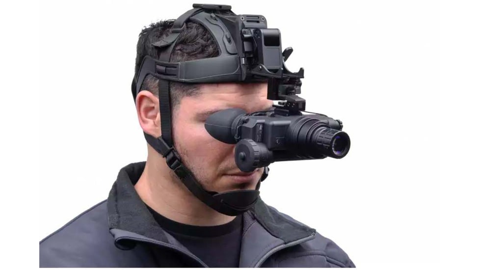 AGM Global Vision WOLF-7 PRO NL1 1x Bi-ocular Night Vision Goggle System, Gen 2+, Level 1, Black, 12W7P122153211