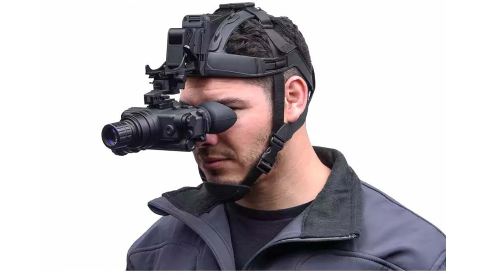 AGM Global Vision WOLF-7 PRO NL1 1x Bi-ocular Night Vision Goggle System, Gen 2+, Level 1, Black, 12W7P122153211