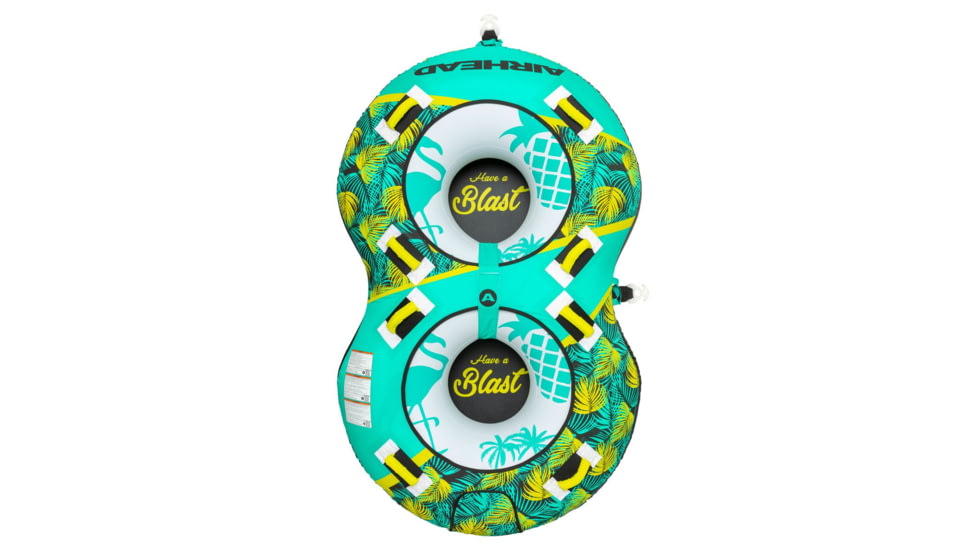 Airhead Blast Towable, 2 Rider, Teal / Yellow, AHBL-22